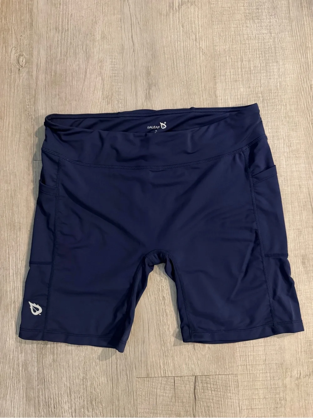 Baleaf Women's Dark Blue Size XL Performance Bike Shorts w/ Back & Side Pockets